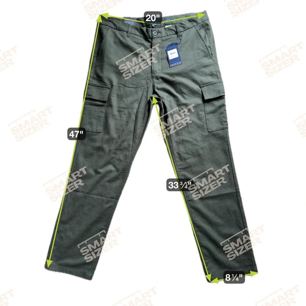 The Original Ben Sherman Straight Fit Men’s Twill Pants 34x32 Stretch‎ NWT Olive